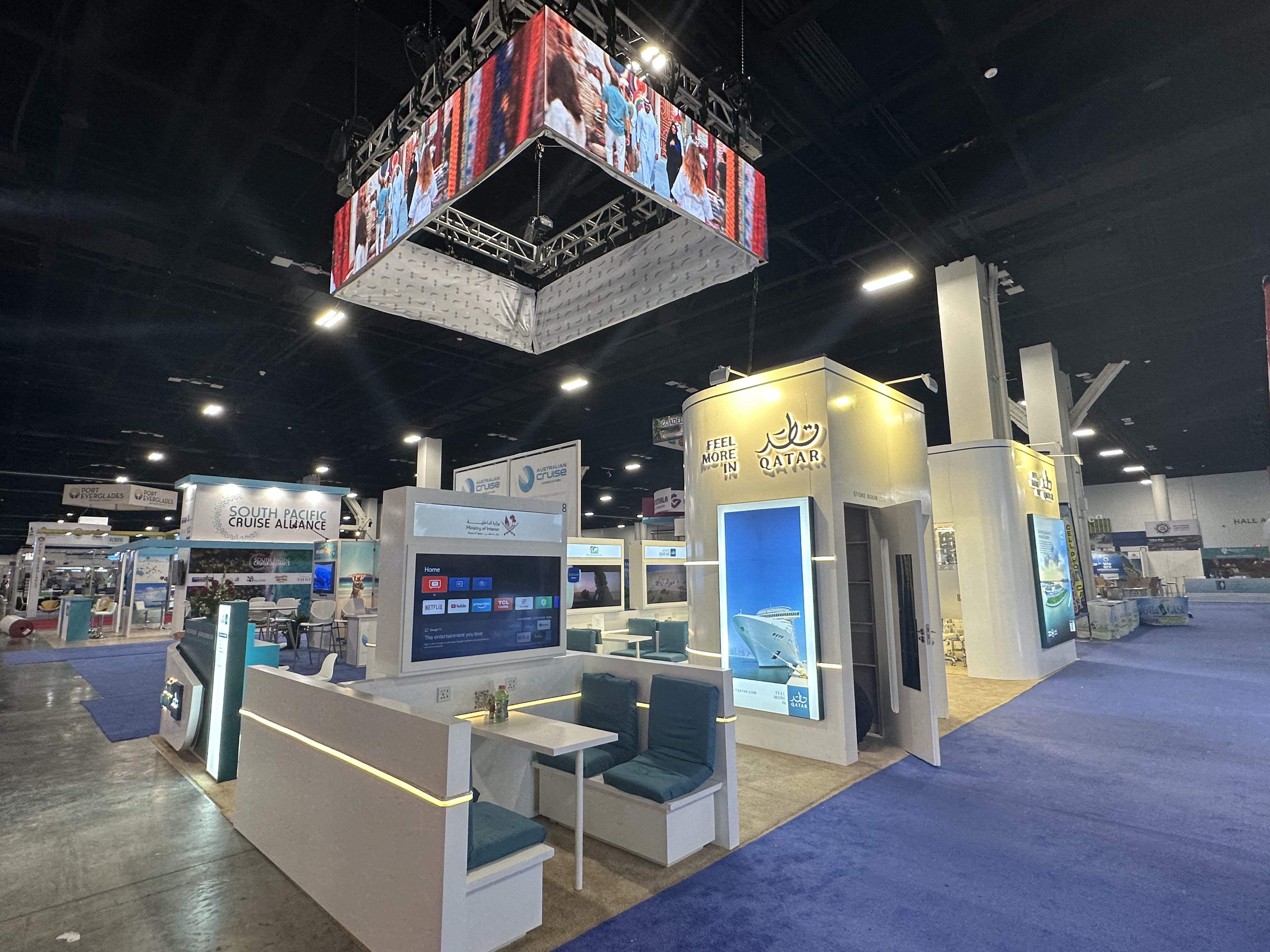 Feel More in Qatar stand at Seatrade Cruise